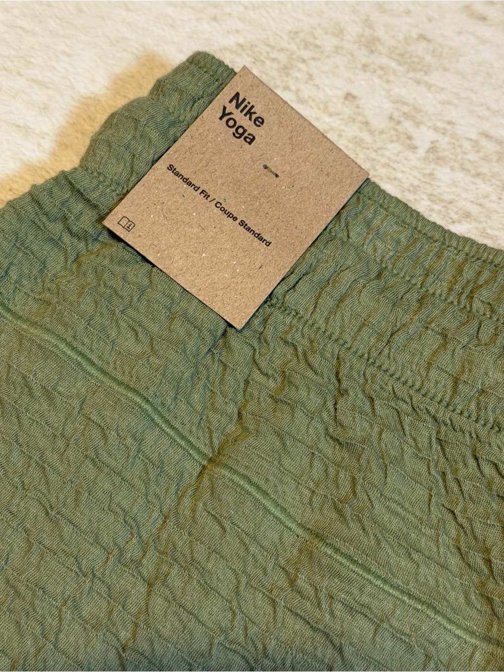 Nike Olive Green Quilted Joggers with Swoosh - Picture 5 of 9
